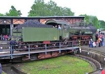 BR 38 auf der Drehscheibe